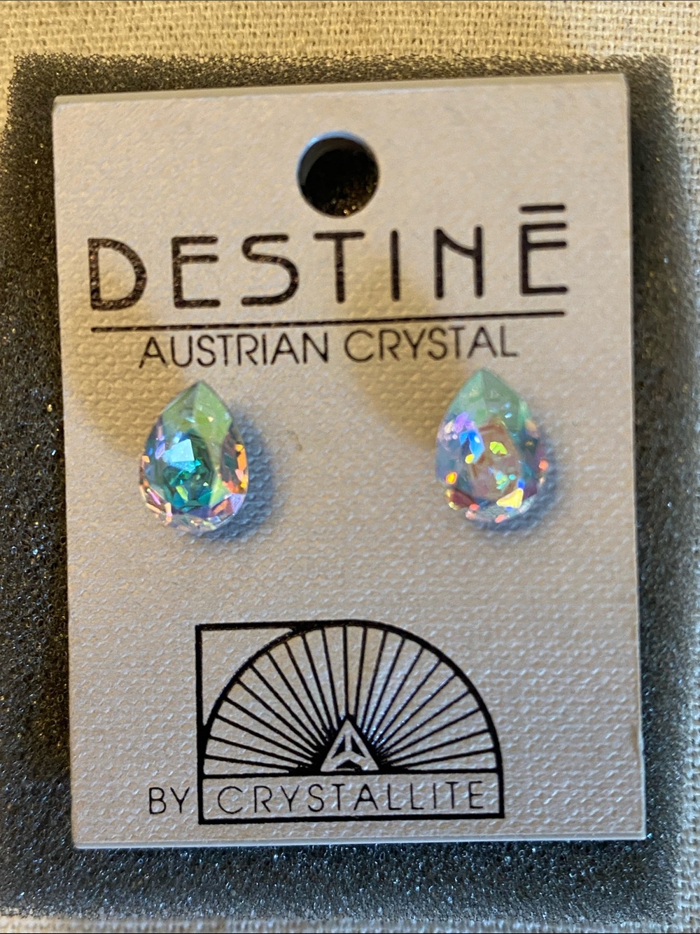 Destiné by Crystallite Austrian Crystal Teardrop Stud Earrings